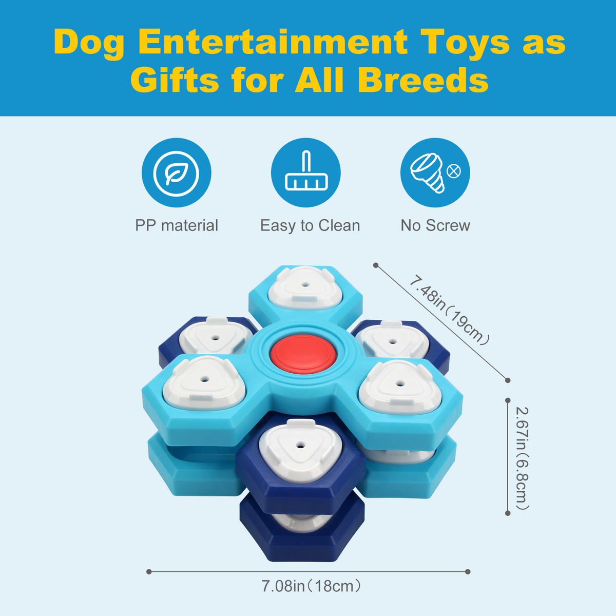 Layered dog treat puzzle and slow feeder | Zunpawi