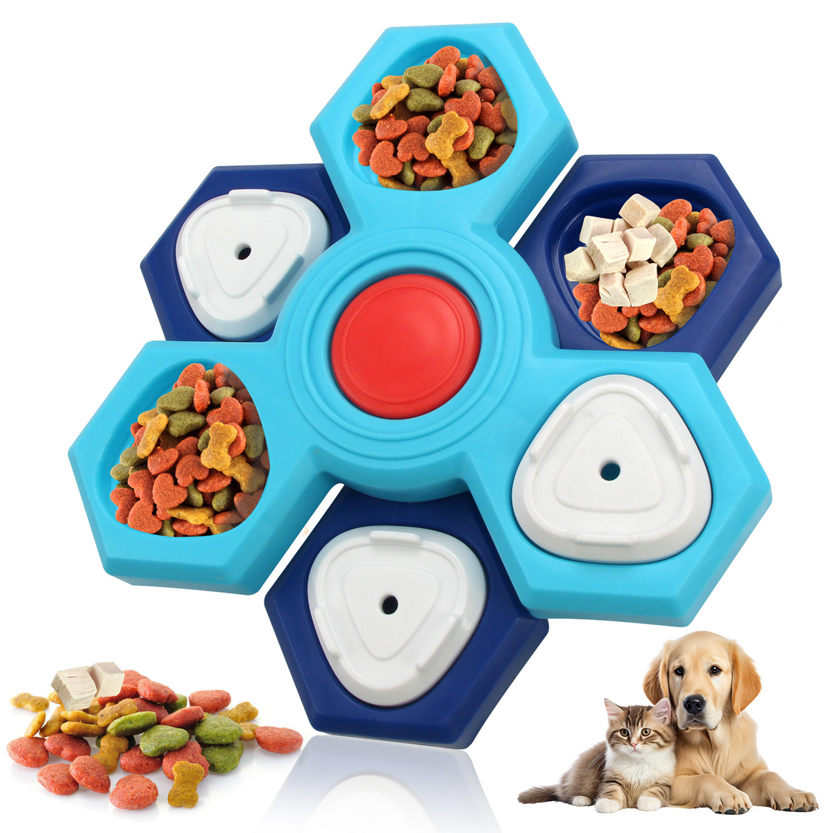 Layered Dog Treat Puzzle & Slow Feeder
