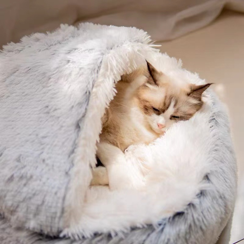 Cozy semi-enclosed cat bed | Zunpawi