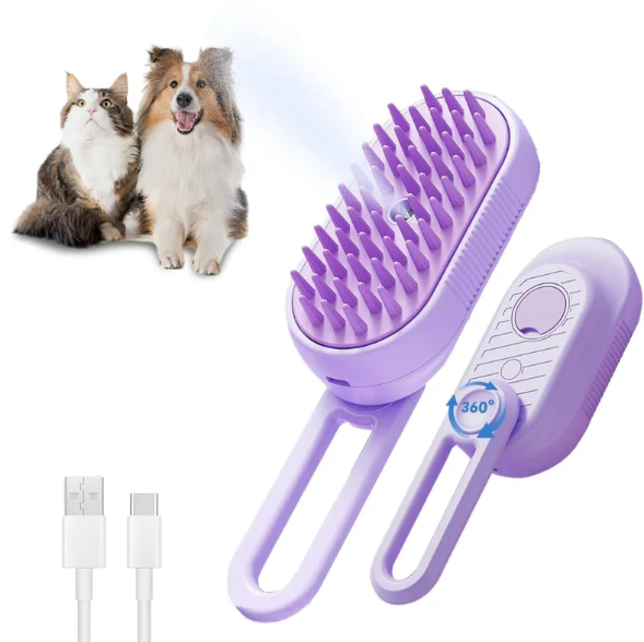 3-in-1 Mist Grooming Brush for Cats & Dogs