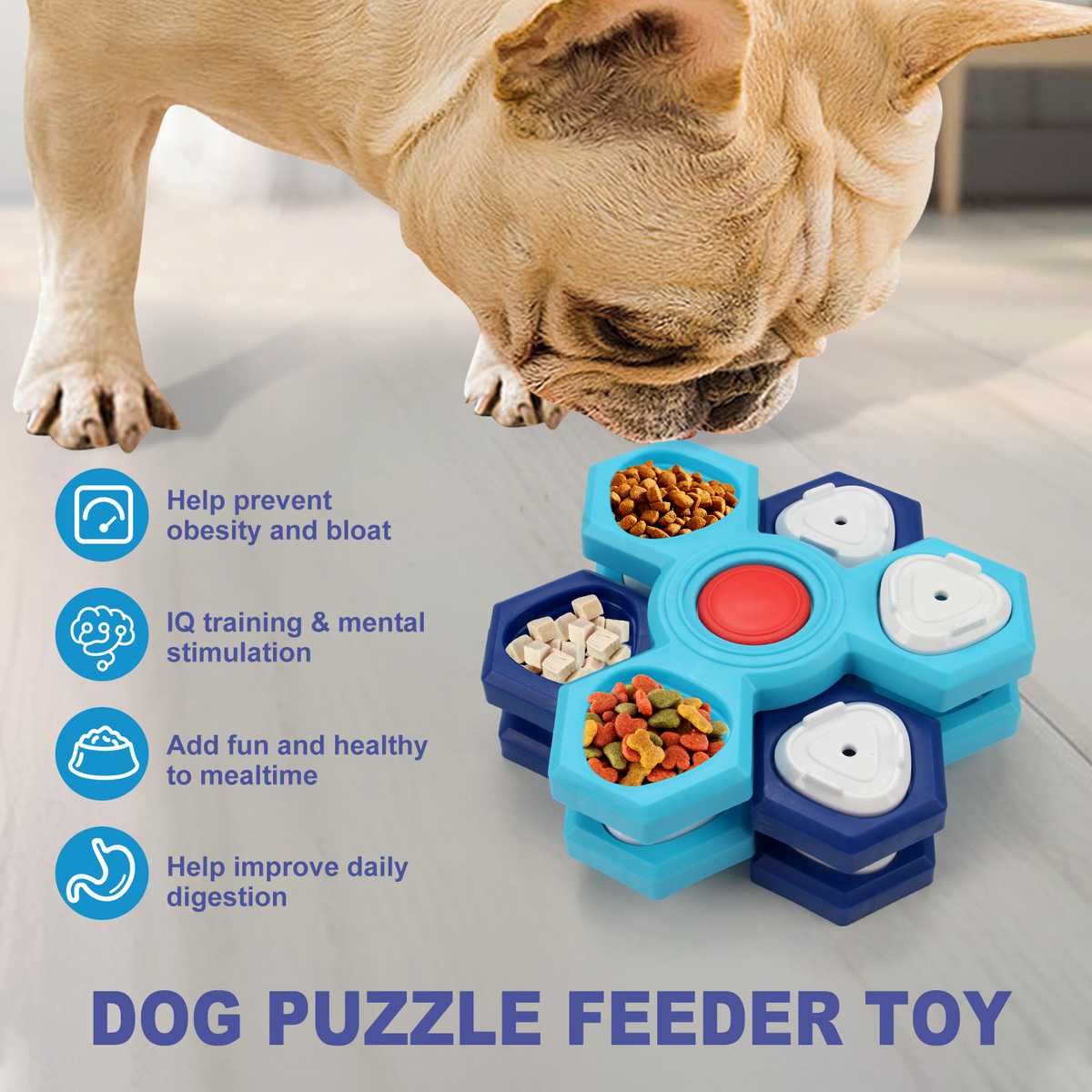 Layered Dog Treat Puzzle & Slow Feeder