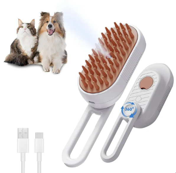 3-in-1 Mist Grooming Brush for Cats & Dogs