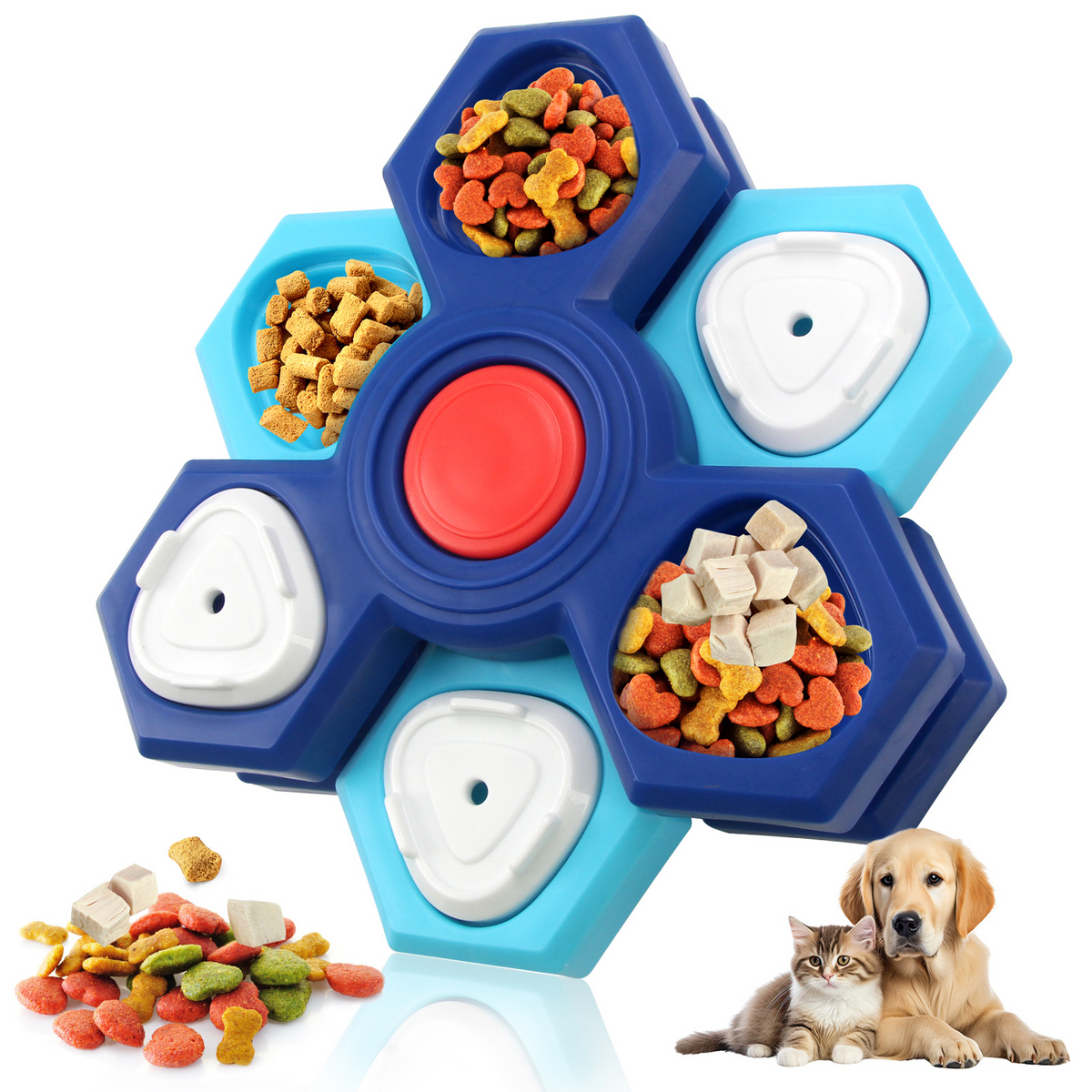Layered Dog Treat Puzzle & Slow Feeder